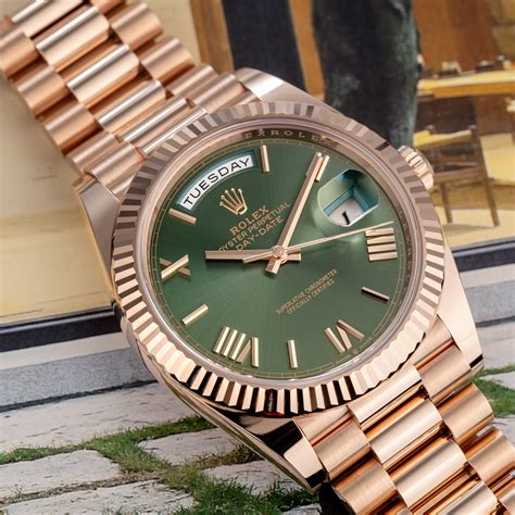 olive dial rolex day date